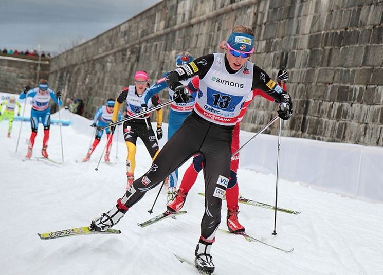 competizione di sci di fondo