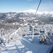 cime e i boschi innevati dell'Abetone