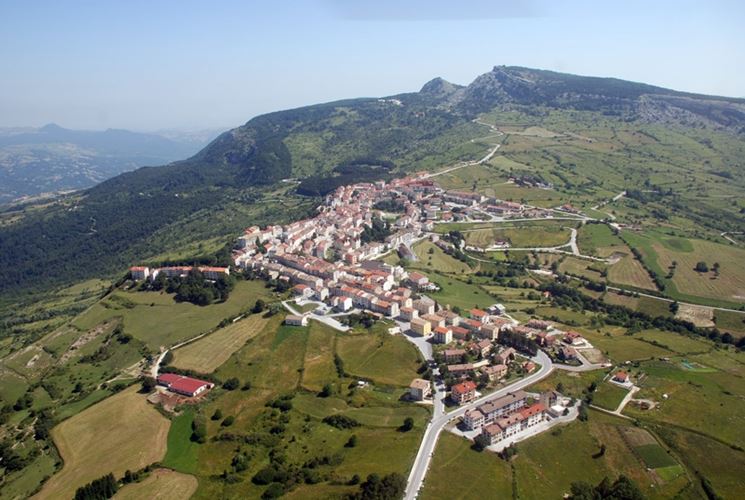 visione dall'alto di Capracotta