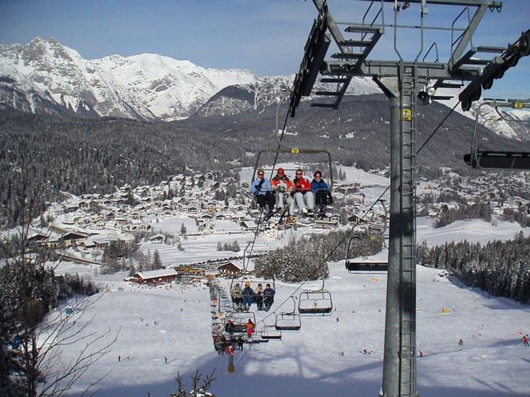 piste da sci a Seefeld in Tirolo