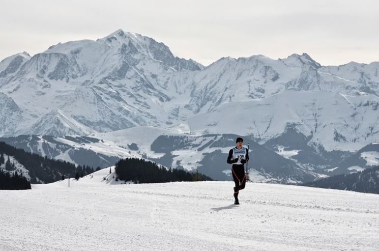 sport invernali sul Monginevro corsa a piedi