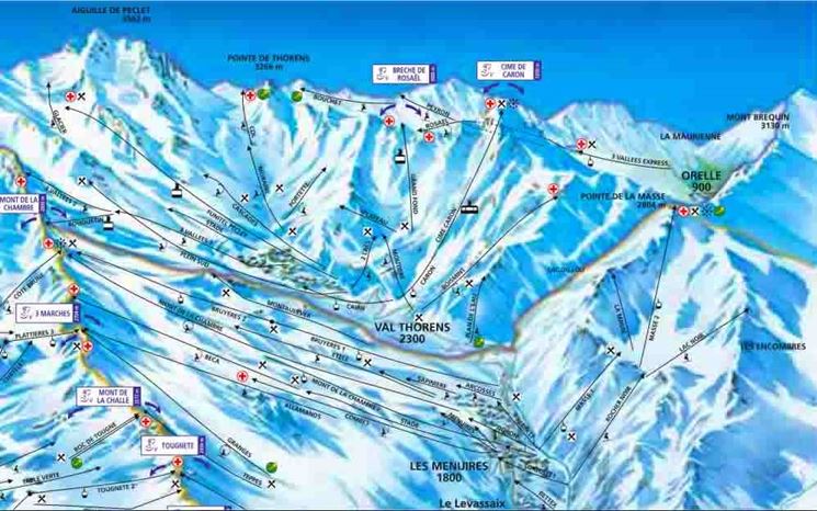 mappa dell'intera stazione sciistica