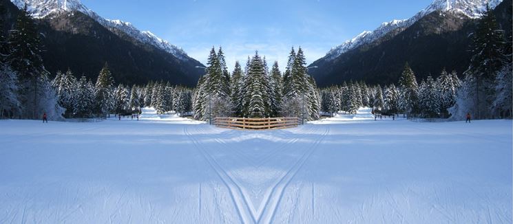 Le piste per lo sci di fondo di Schilpario