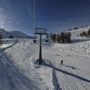 Vista degli impianti di risalita a Domobianca