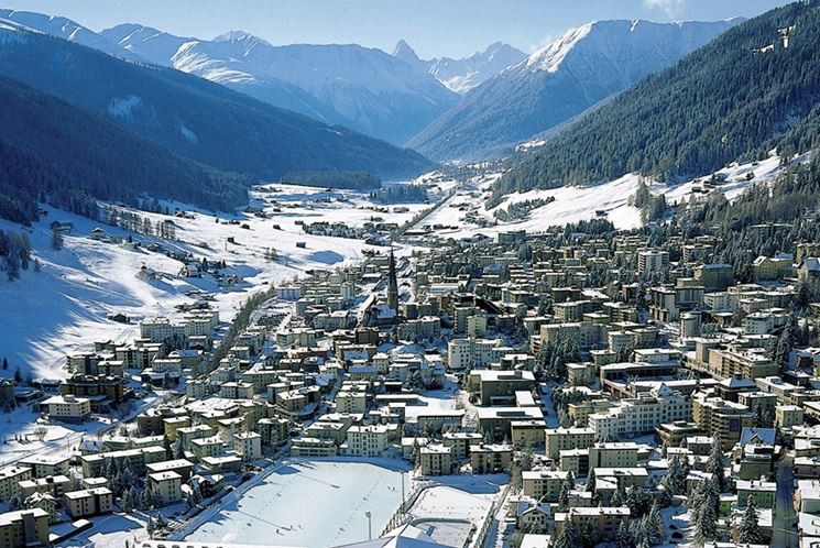 Veduta panoramica della città di Davos