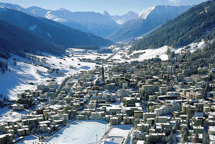 Veduta panoramica della citt di Davos