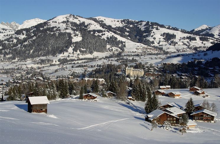 paese e le piste da sci di Gstaad