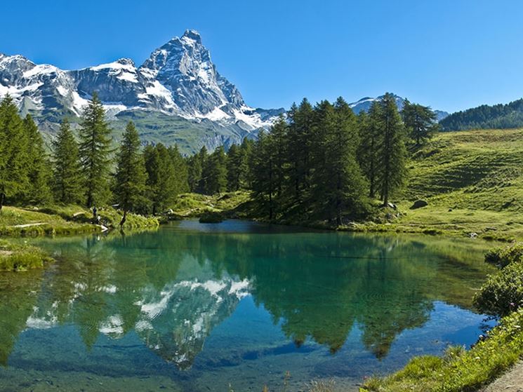 monte Cervino e il Lago Blu