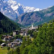 Visuale panoramica del comune di Valtournenche