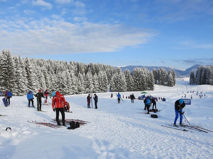 competizione di sci di fondo ad Asiago