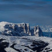 Vista invernale sul massiccio dello Sciliar