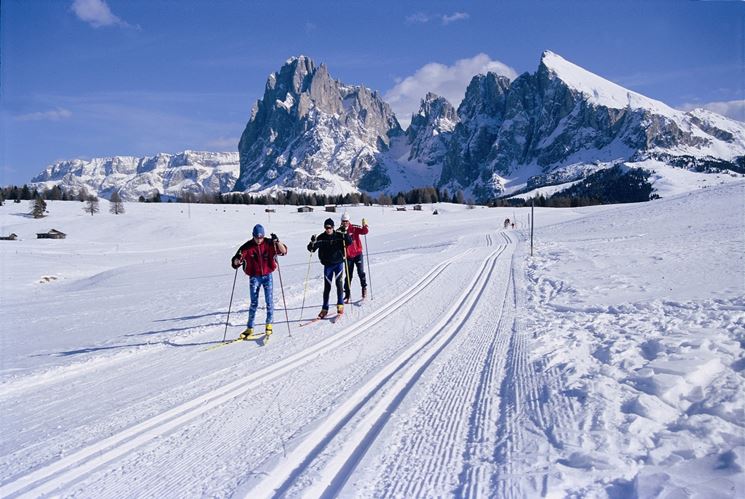 Sci di fondo all'Alpe di Siusi