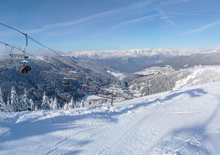 Panoramica dell'area sciistica di Folgaria