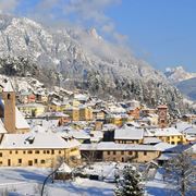 Il centro di Cavalese nella Val di Fiemme