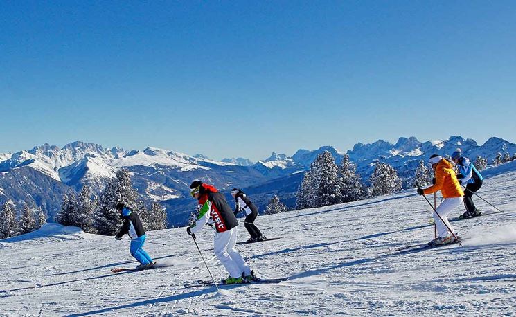 discesa nella Val di Fiemme