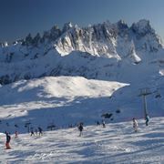 Vista delle piste da sci innevate