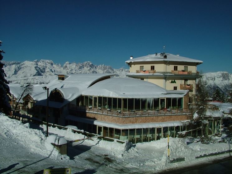 Panoramica invernale dell'Hotel Montana