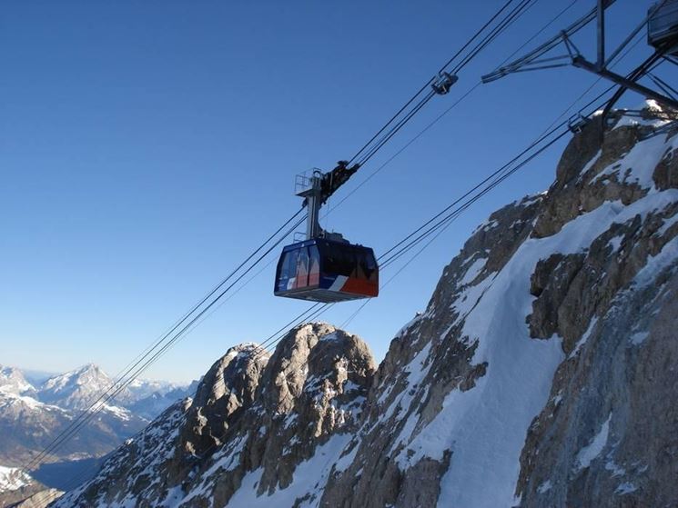 Salita in funivia verso Punta Rocca