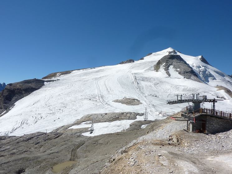 Sci estivo sulle Alpi. Tignes